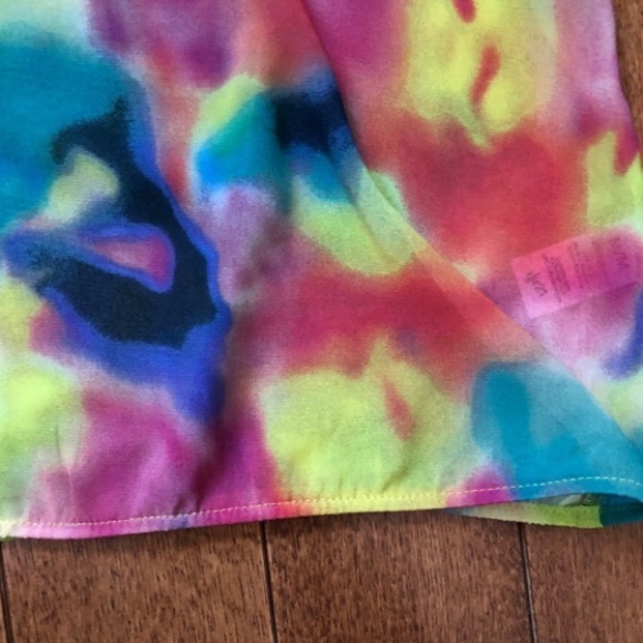 TIE DYE COLORFUL RAINBOW BRIGHT TANK TOP - Picture 5 of 5